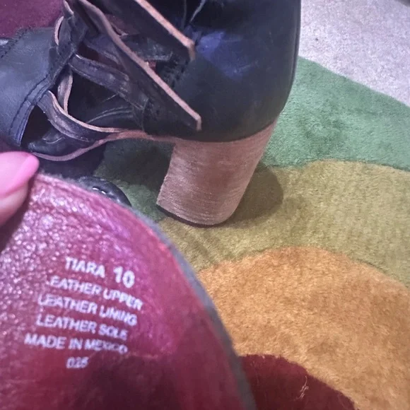 Freebird by Steven Black and Brown Strappy Heeled Boots - Picture 5 of 7